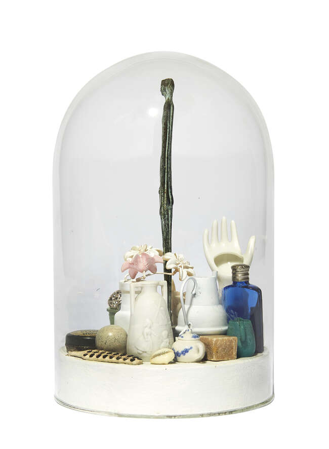 
	
		Vicky Hawkins, British b.1948- A Vast Delight in Small Things, 2001; mixed media construction...