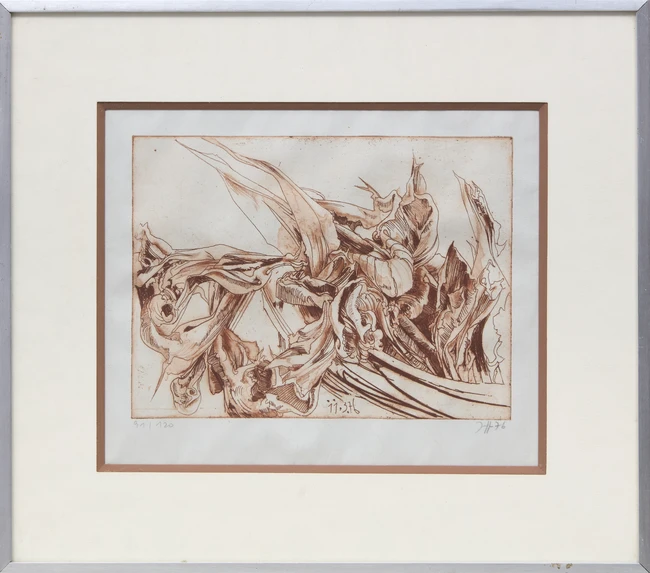 Horst Janssen, German 1929-1995, Untitled, 1976; etching on wove, signed, dated and numbered...