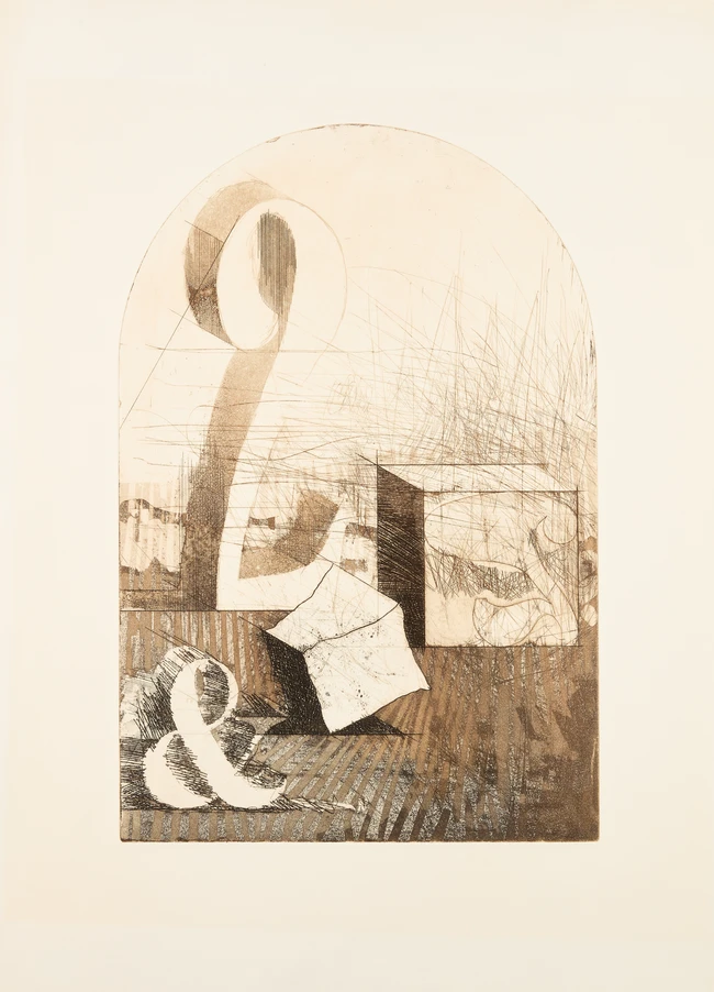Fernando Maza, Argentinian 1936-2017, Composizioni; two etchings printed in colours on...