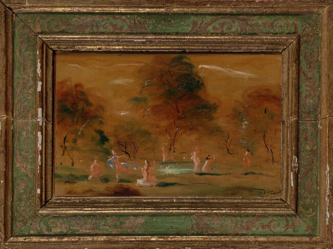 
	
		André Derain, 
		French 1880-1954 - 
		 
		Baigneuses dans un paysage, c.1946-50;...