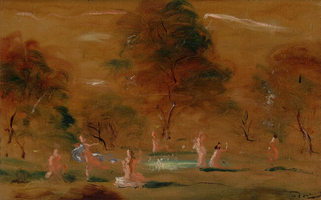 
	
		André Derain, 
		French 1880-1954 - 
		 
		Baigneuses dans un paysage, c.1946-50;...