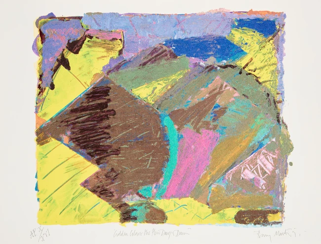 To Be Sold with No Reserve: Barry Martin, British 1943- 2025, Golden Glows the New Day's...