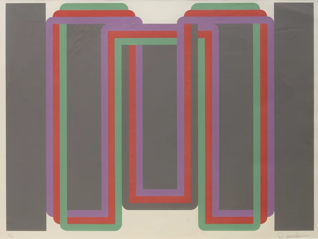 To Be Sold with No Reserve: David Leverett, British 1938-2020, Divided Brown, 1969; screenprint...