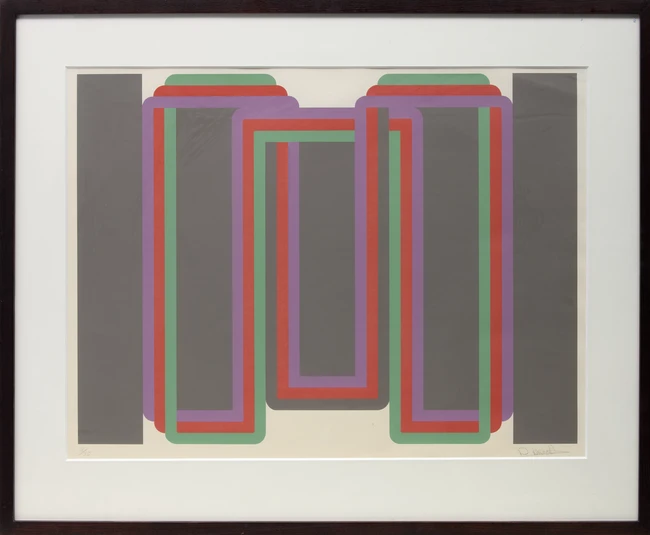 To Be Sold with No Reserve: David Leverett, British 1938-2020, Divided Brown, 1969; screenprint...