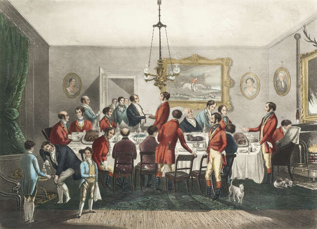 
	
		Attributed to George Hunt, British fl.1820-1845- Bachelor&#39;s Hall, after Francis Calcraft...