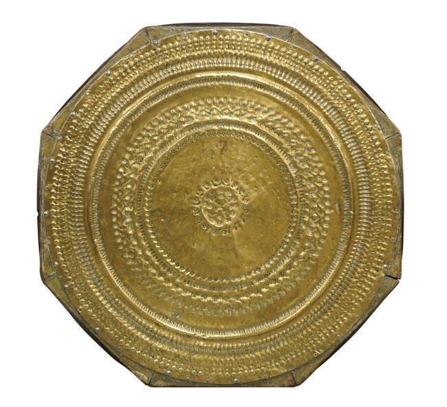 
	
		Carlo Bugatti (1856-1940), 
		 
		Octagonal side table, circa 1900, 
		Hammered...