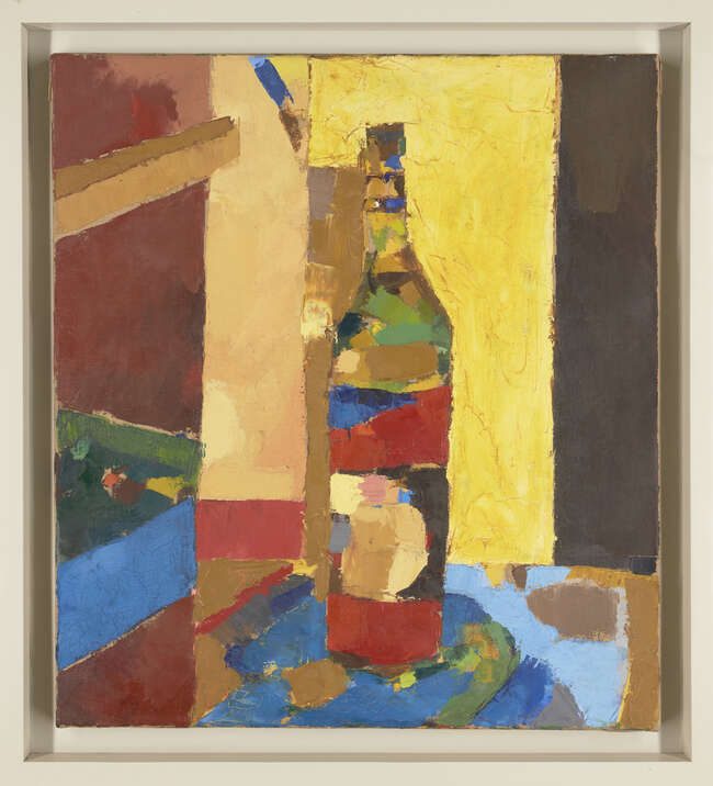 Philip Sutton RA, 
British b.1928 - 
 
Bottle, 1958; 
 
oil on canvas, signed on the reverse...