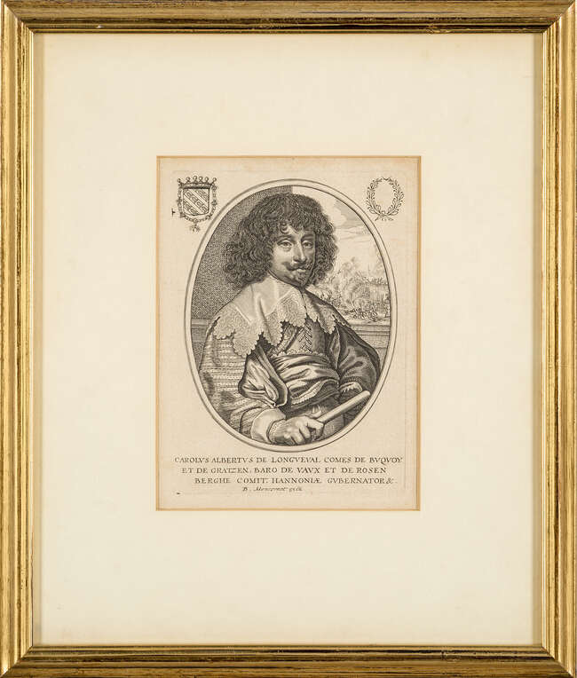 
	
		Crispijn de Passe the Elder, 
		Dutch 1564-1637- 
		 
		Portrait of Lothar Johann...