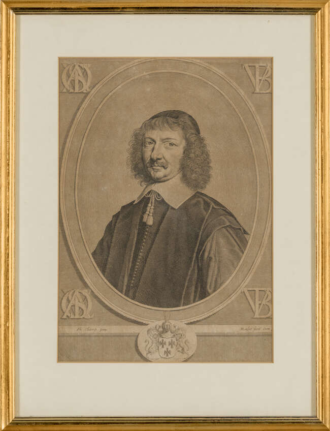 
	
		Crispijn de Passe the Elder, 
		Dutch 1564-1637- 
		 
		Portrait of Lothar Johann...