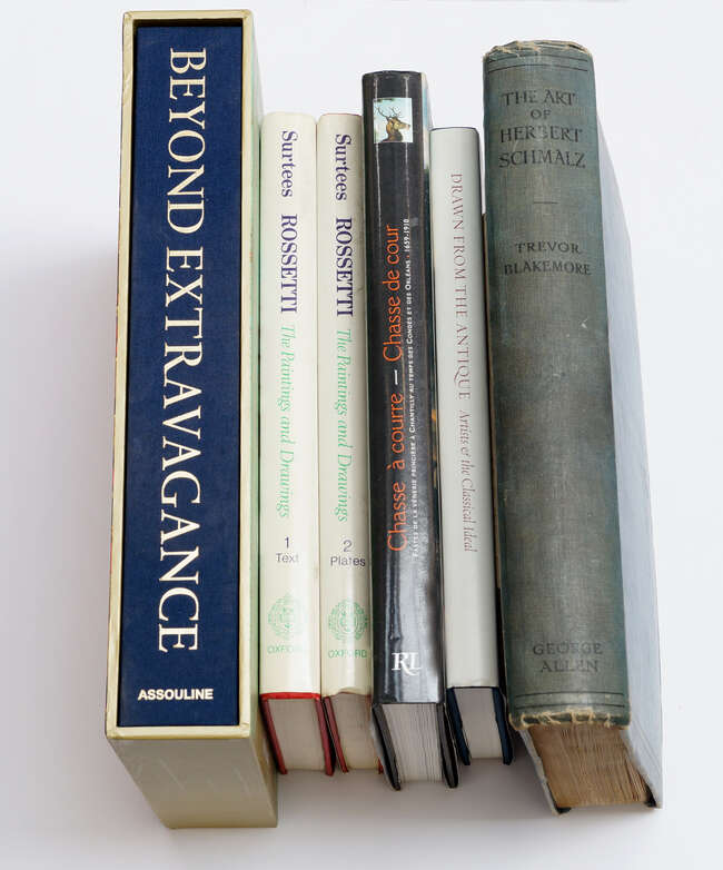 
	
		A collection of art reference books, to include: Surtees, V., &#39;Dante Gabriel Rossetti...