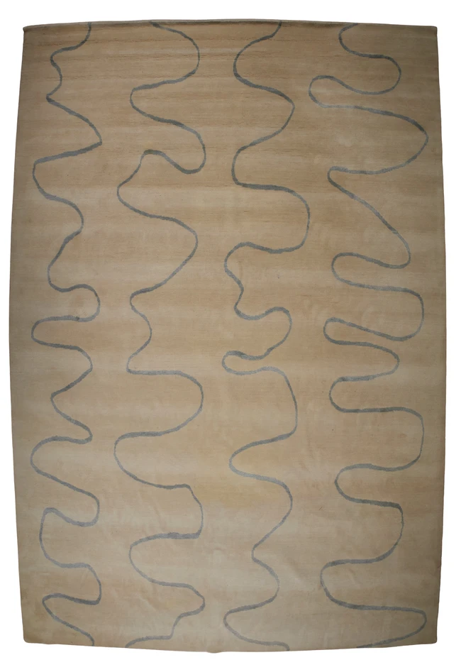 A large contemporary wool carpet by Robert Stephenson, commissioned by Colefax & Fowler, with...