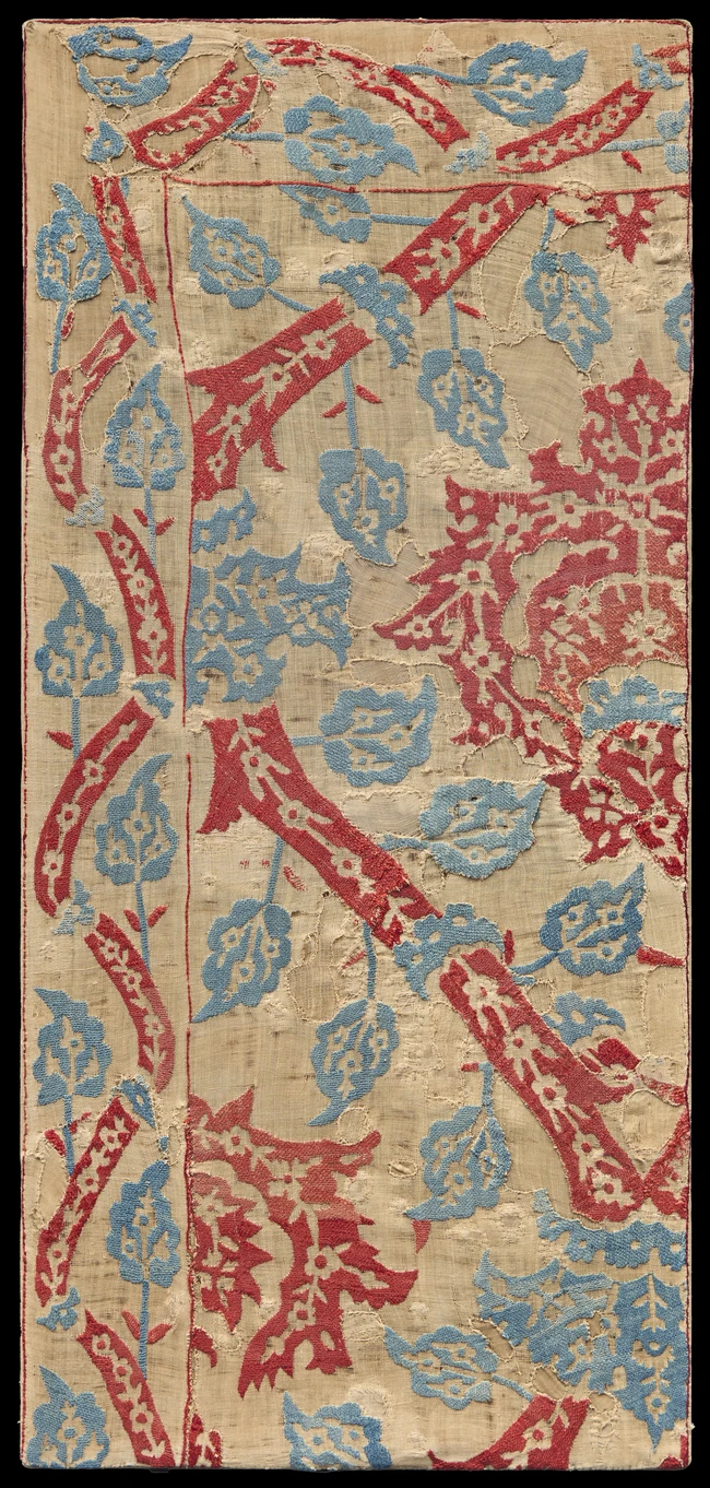 An Ottoman embroidered panel, Ottoman provinces, circa 1800, 
The linen ground embroidered in...