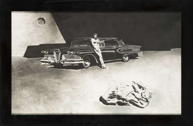 
	
		Sam Kaprielov (Samuel Sturis), 
		Latvian b.1971-
		 
		Edzel, 2005;
		 
		charcoal on...