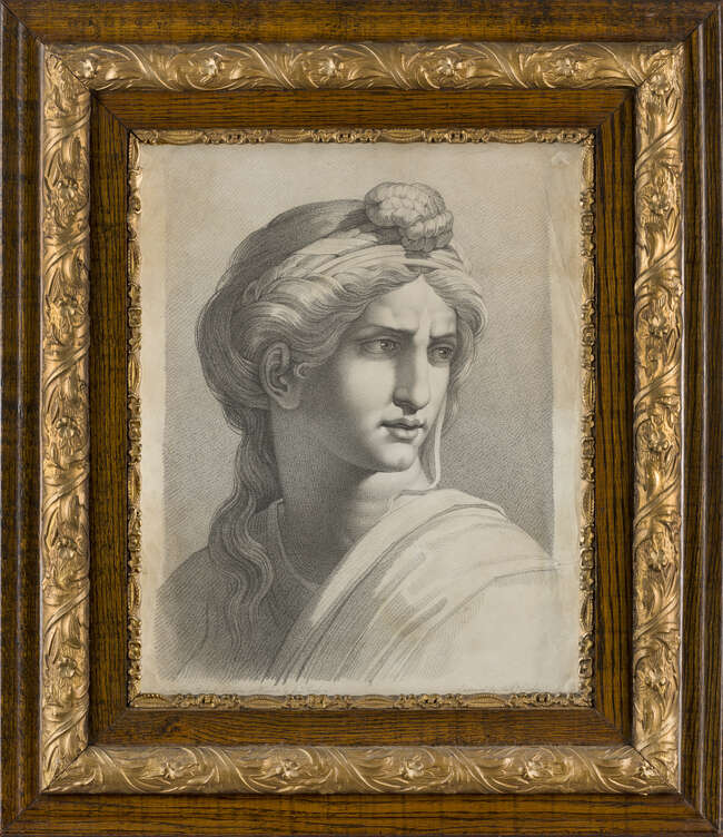 Anthony Cardon, Flemish 1772-1813- 
Head of a woman from The Death of Anaias, after...