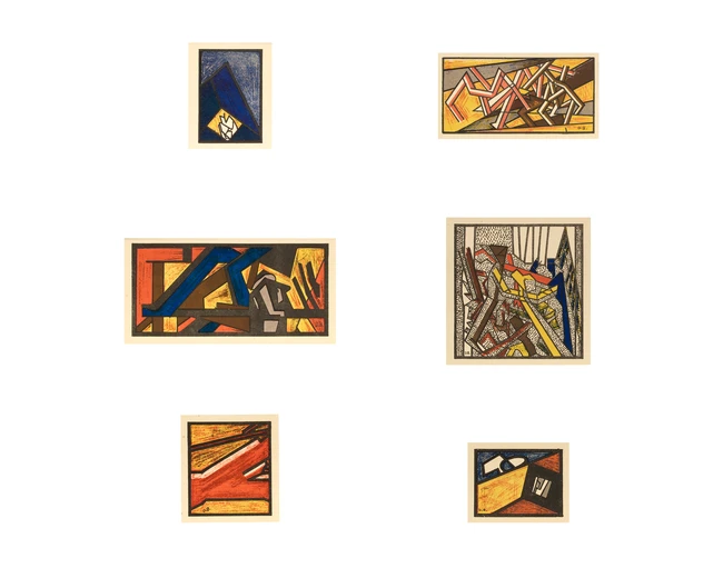 David Bomberg, British 1890-1957, Russian Ballet, 1919; six lithographs in colours on wove, from...