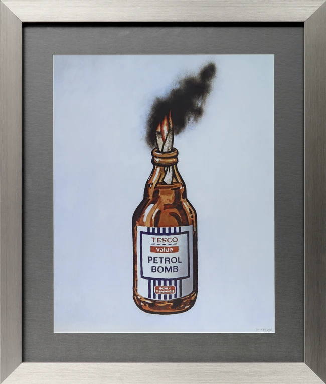 Banksy, British, 1974, 
Tesco Petrol Bomb, 2011; 
offset lithograph in colours, signed in the...