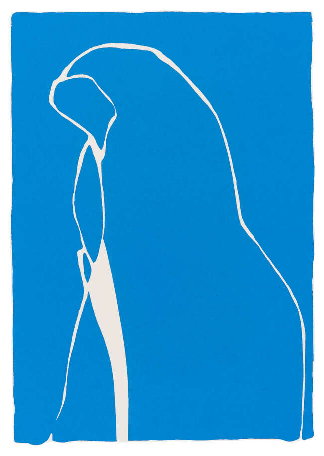 
	
		Gary Hume RA, 
		British b.1962- 
		 
		Blue Nun, 2015; 
		 
		screenprint on Saunders...