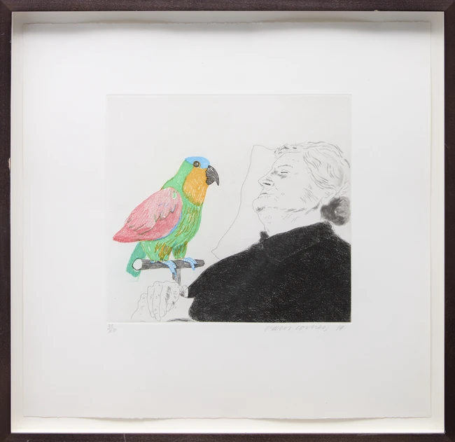 David Hockney OM CH RA,British b.1937-
Felicite sleeping with a Parrot, 1974;
etching with aquatint...