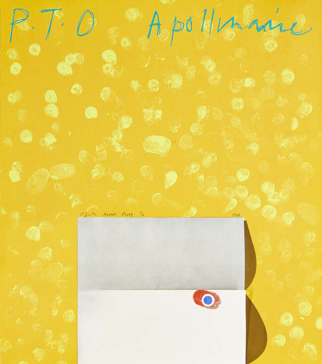 
	
		Richard Smith CBE, 
		British 1931-2016- 
		 
		P.T.O Apollinaire, 1968; 
		 
		