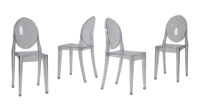 Philippe Starck (b.1949) for Kartell Set of four 'Ghost' chairs, polycarbonate 90.5cm high,...