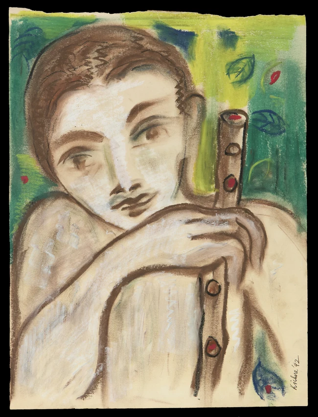 Kishore Chatterjee, (Indian 1938-2011)Untitled;
pastel on paper, signed and dated lower right,
28...
