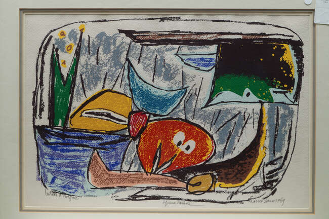 
	
		Marcel Janco, 
		Romanian/Israeli 1895-1984- 
		 
		Cotadi et Dragomir, 1969;
		 
		