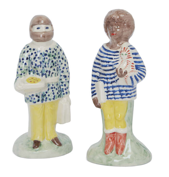 
	
		Grayson Perry CBE RA, 
		British b.1960- 
		 
		Worker & Key Worker, 2022; 
		 
		two...