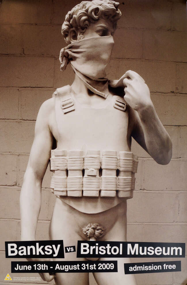 
	
		Banksy, 
		British 1974- 
		 
		Banksy vs. Bristol Museum, 2009; 
		 
		posters,...