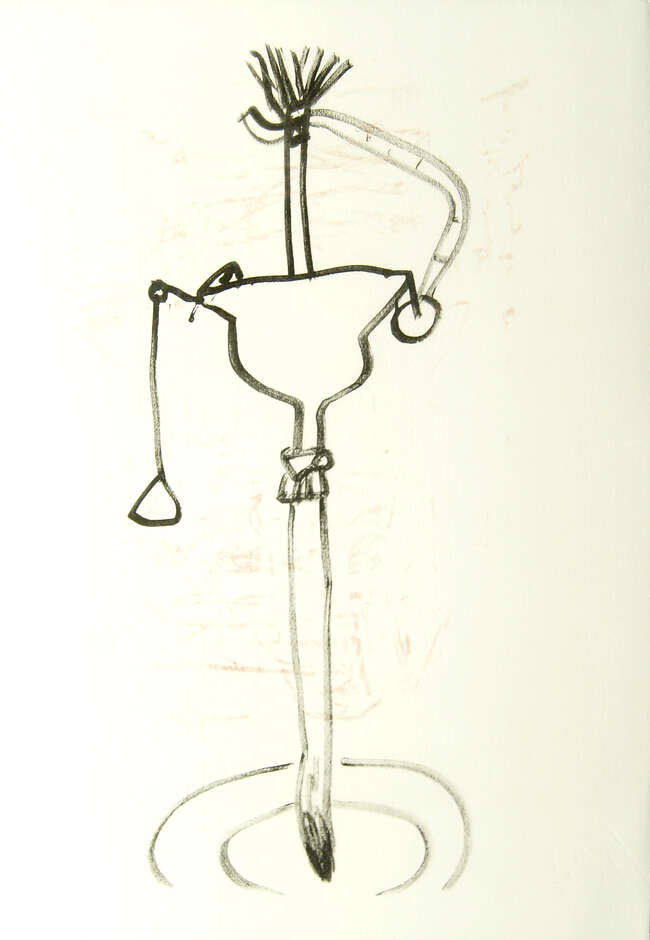 
	
		After Pablo Picasso, Spanish 1881-1973- Untitled; offset Lithograph in black and red on...