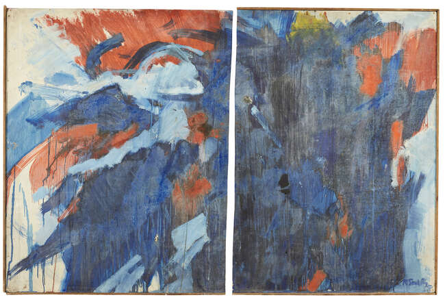 
	
		Richard Smith CBE,
		British 1931-2016-
		 
		Noplace;
		 
		oil on board in two...