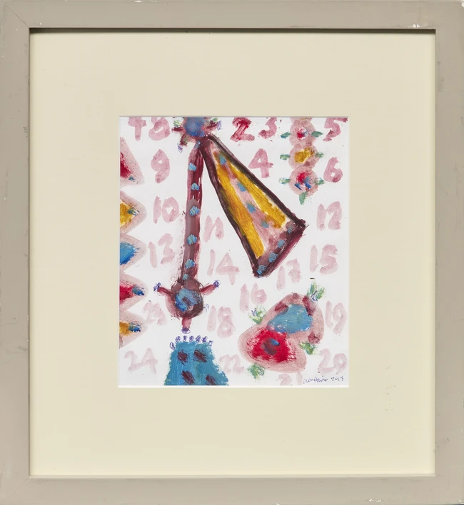 Alan Davie CBE RA HRSW, Scottish 1920-2014 - Untitled, 2013; oil and ink on paper, signed and...