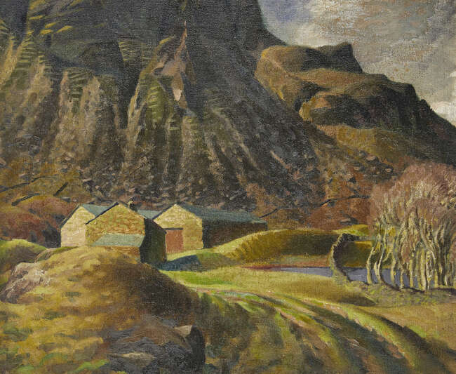 
	
		Bloomsbury School, 
		early-mid 20th century- 
		 
		Upland Farm, c.1920; 
		 
		oil...
