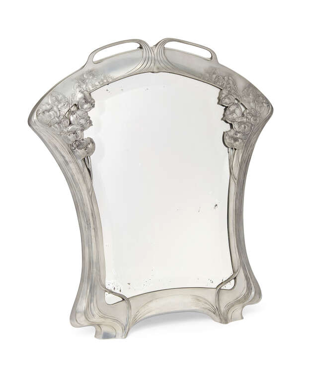 
	
		Orivit, a German Art Nouveau polished metal mirror
		C.1900, stamped "Orivit"2369
		