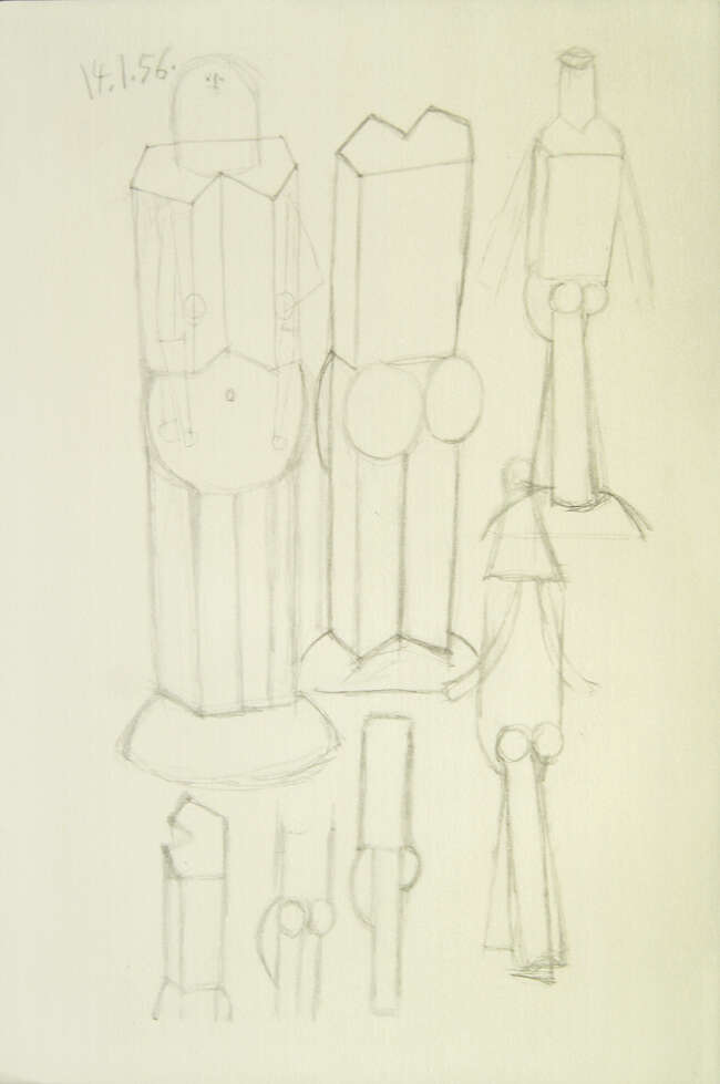 
	
		After Pablo Picasso, Spanish 1881-1973- Untitled (14.1.56.); offset Lithograph on wove,...