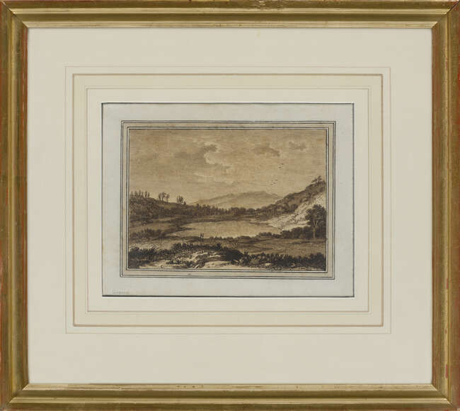 
	
		Alexander Cozens, 
		 
		British 1717-1786- 
		 
		The Small lake; 
		 
		pen and...