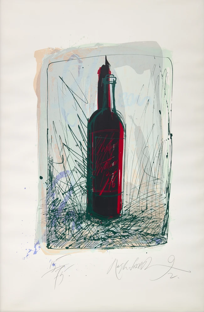 Ralph Steadman, British b.1936- Chateau Red 1976, 1992; screenprint in colours on wove, signed,...