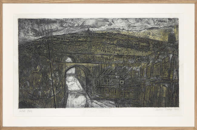 
	
		Norman Ackroyd OBE RA,
		British b.1938-
		
		Malignant Topography, 1963;
		 
		etching...