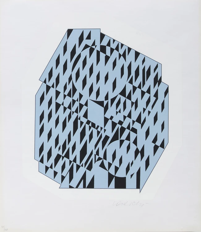 To Be Sold with No Reserve: Victor Vasarely, Hungarian/French 1906-1997, Nehte, 1969; 