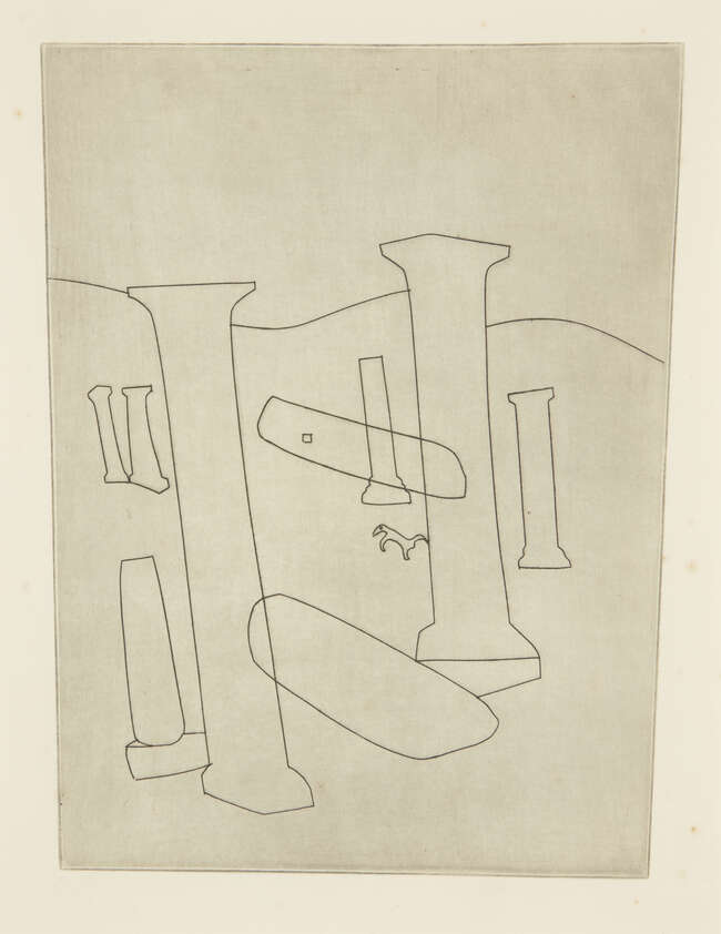 
	
		Ben Nicholson OM,
		British 1894-1982-
		 
		Palaestra 2 [Lafranca 110], 1967;
		 
		