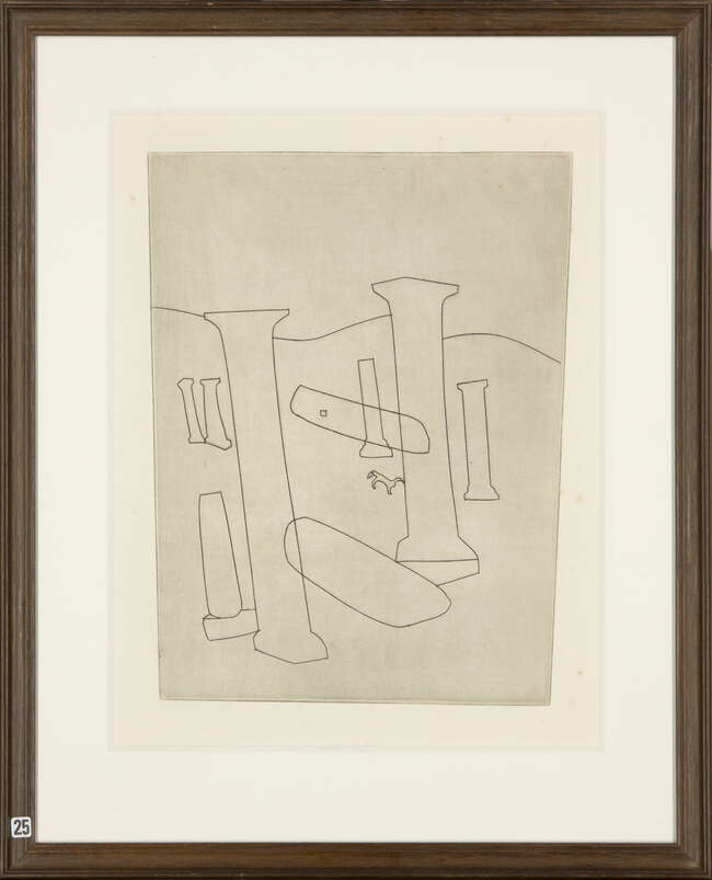 
	
		Ben Nicholson OM,
		British 1894-1982-
		 
		Palaestra 2 [Lafranca 110], 1967;
		 
		