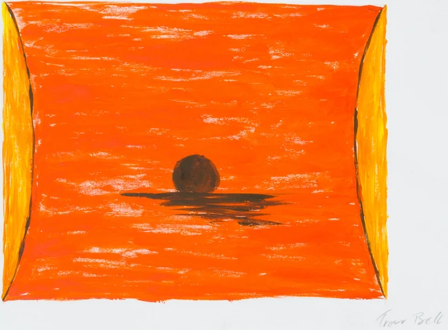Trevor Bell, British 1930-2017 - Untitled; gouache on paper, signed lower right 'Trevor Bell',...