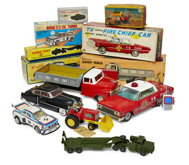 
	
		A Dinky Supertoys 660 Tank transporter, with a Centurion tank, models 650 and 651, both...