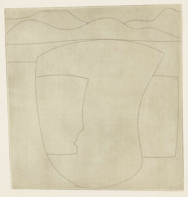 
	
		Ben Nicholson OM,
		British 1894-1982-
		 
		Euboea (Vertical) [Lafranca 102],...