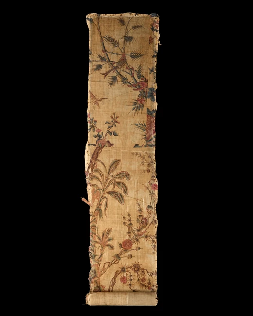 A large rectangular composite palampore fragment, Coromandel coast, Southeast India, circa...