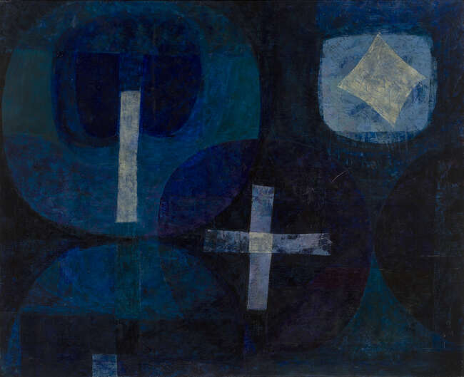 
	
		Ernst Egli, 
		Swiss/ Austrian,   b.1912-1999- 
		 
		 
		Komposition; 
		oil on...