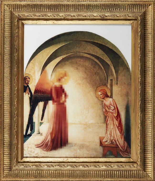 
	
		Mat Collishaw,
		British b.1966-
		 
		Angel, 2009;
		 
		lenticular print in colours,...