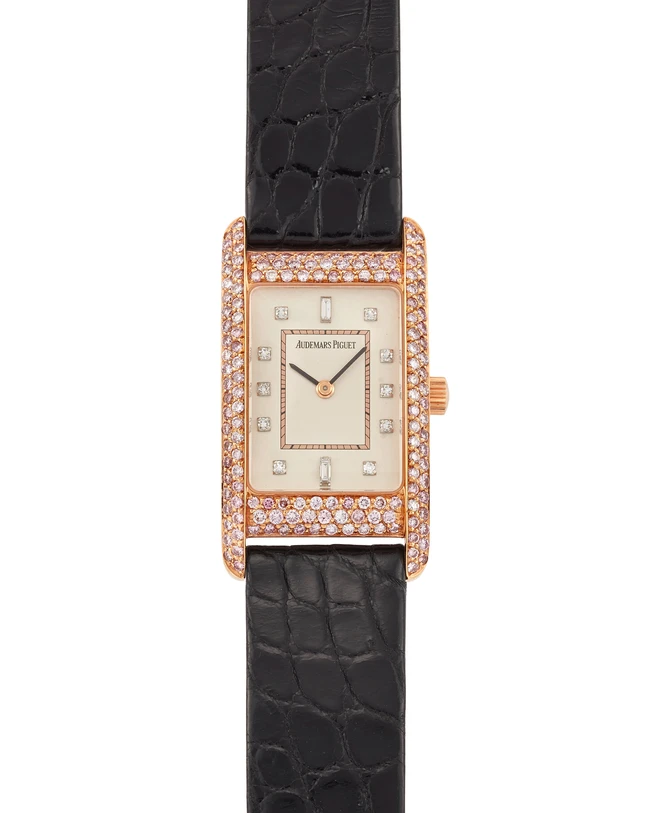 Audemars Piguet. An 18ct rose gold set manual wind wristwatch Edward Piguet, Reference D85447,...