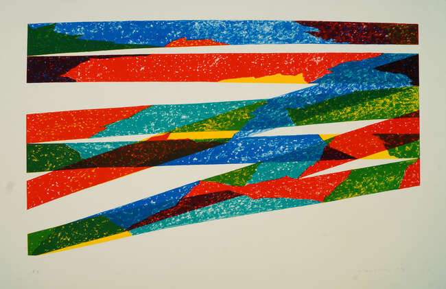 
	
		Piero Dorazio, Italian 1927-2005- Composition, 1976; lithograph in colours, signed, dated and...