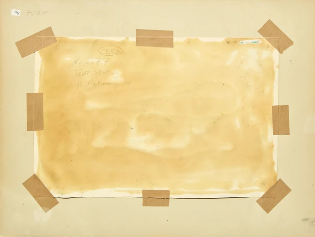 Basil Rákóczi, British/French 1908-1979 - Troll Skating, 1961; oil on paper, signed lower left...