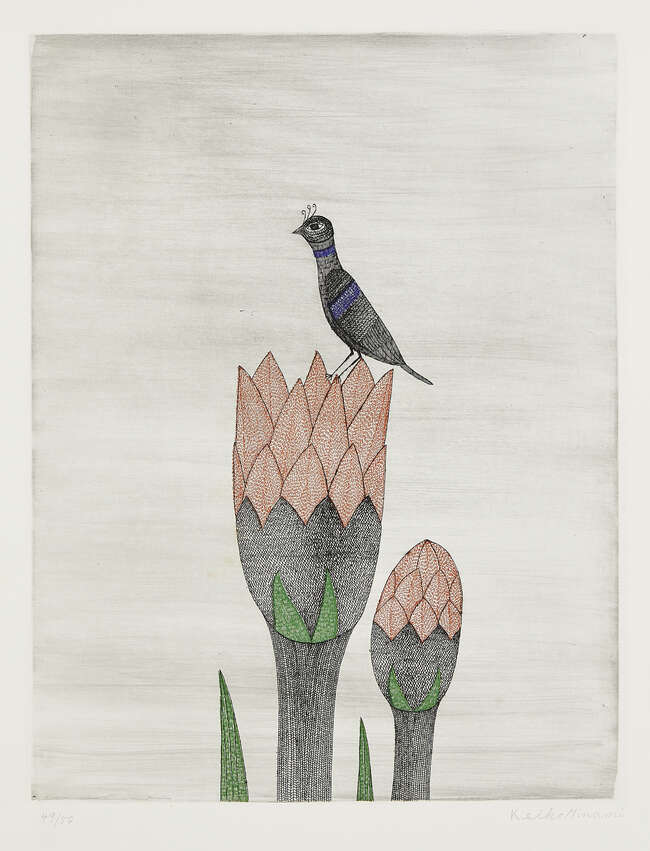 
	
		Keiko Minami, 
		Japanese 1911-2004-
		 
		Japanese Brushwood, 1977;
		 
		etching in...